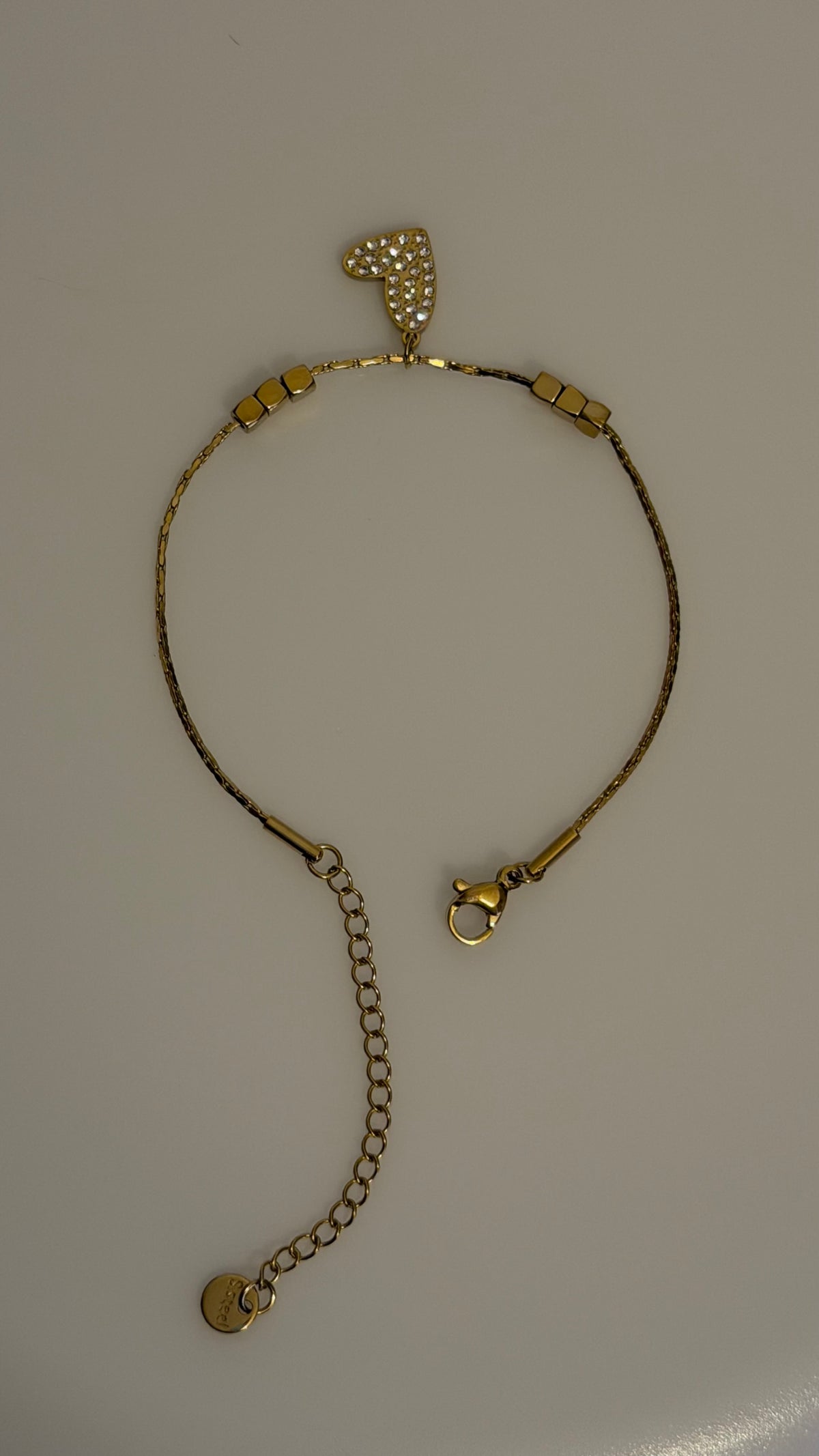 Heart stud Chain Bracelet