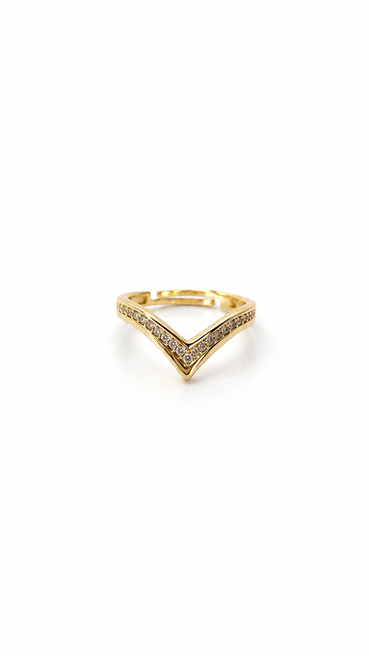 Adjustable Gold-Plated Statement Ring