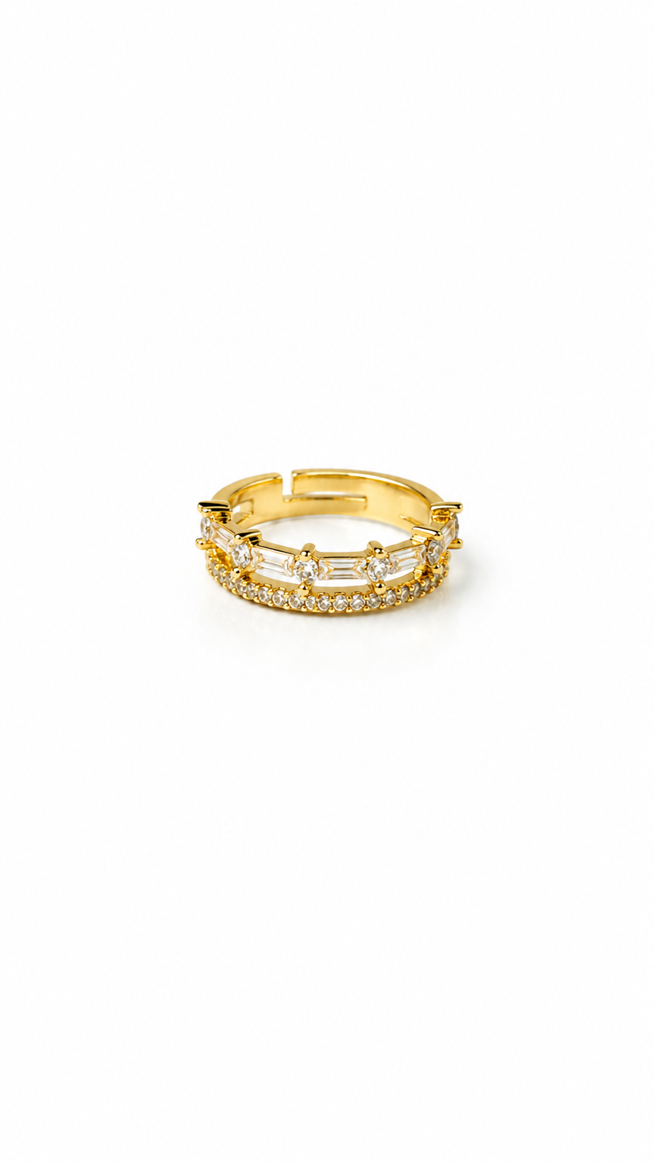 Adjustable Gold-Plated Statement Ring