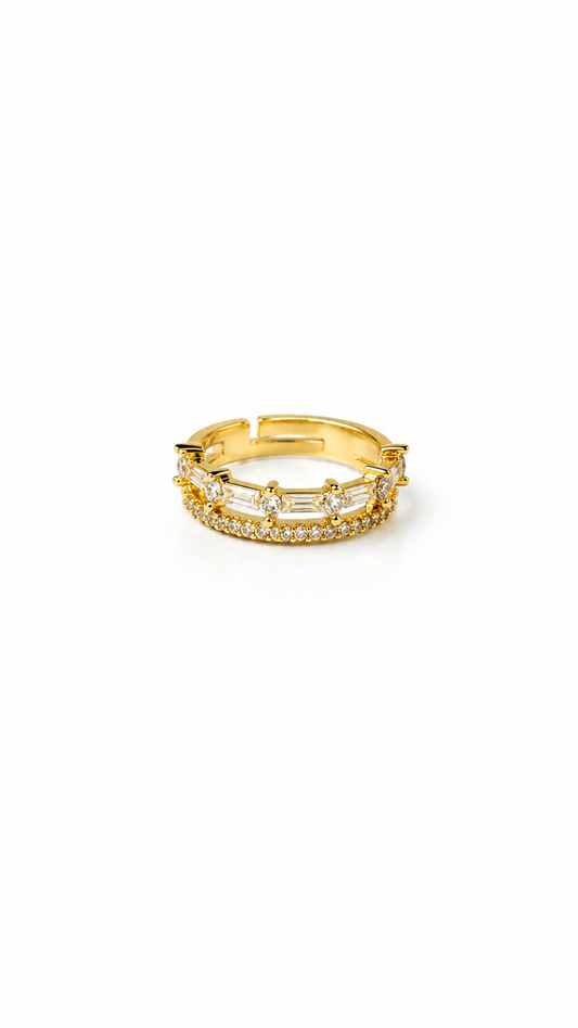 Adjustable Gold-Plated Statement Ring