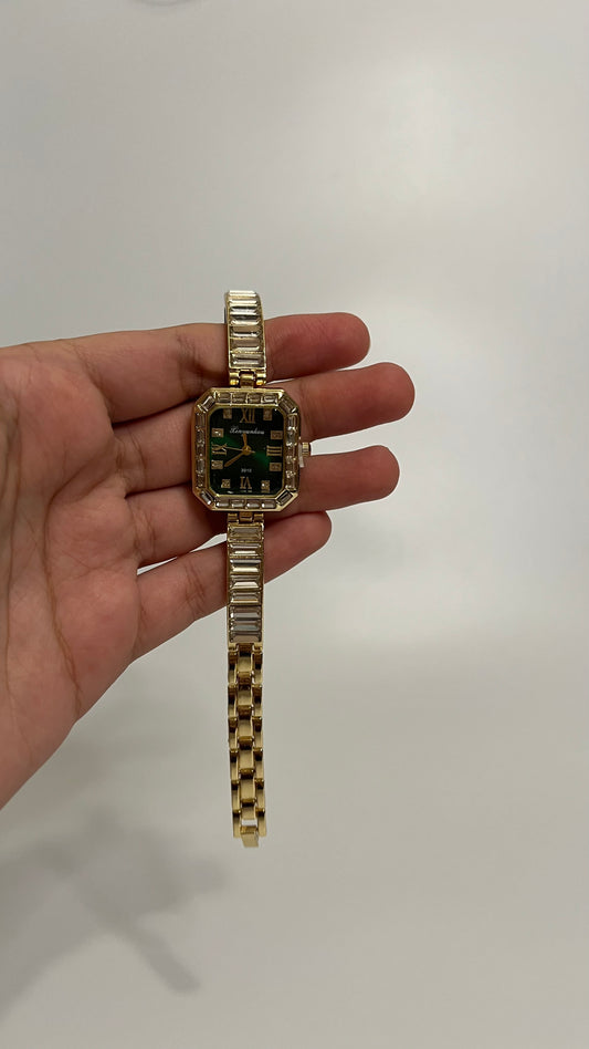 Emerald Green Square Watch