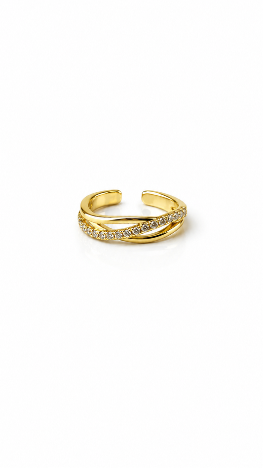 Adjustable Gold-Plated Statement Ring