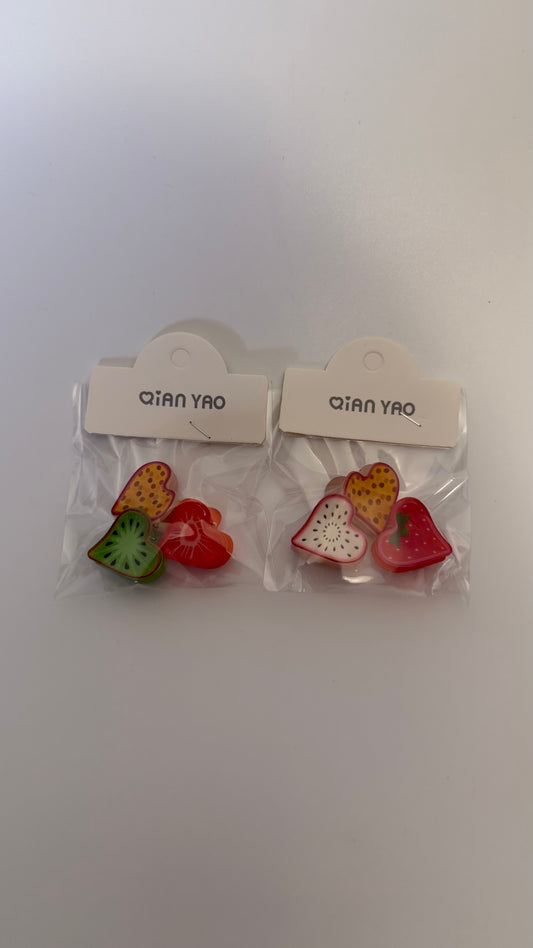 Cute Baby Fruits Hair claws (pack of 2) 6pcs