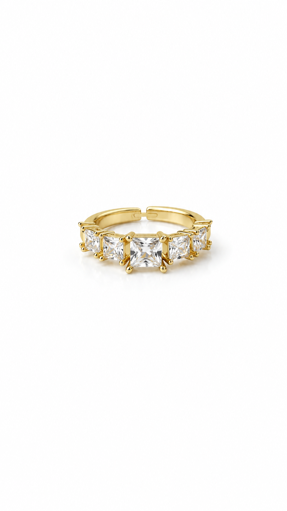 Adjustable Gold-Plated Statement Ring