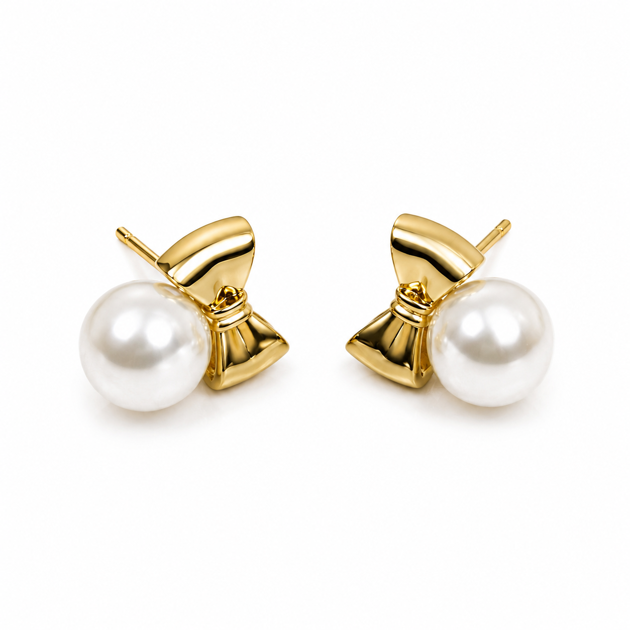 Pearl Bow Earrings