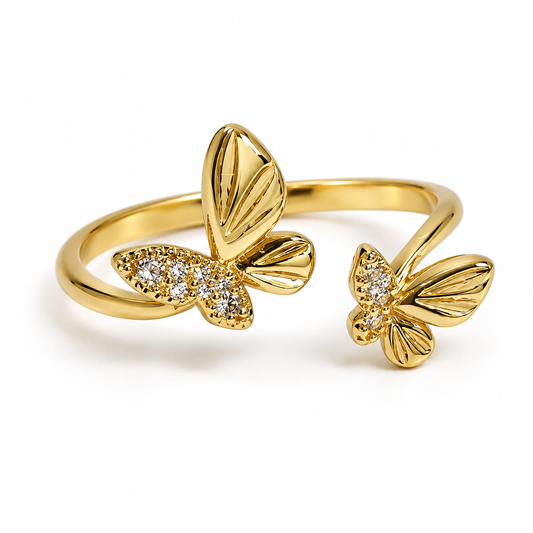 Twin Butterfly Ring