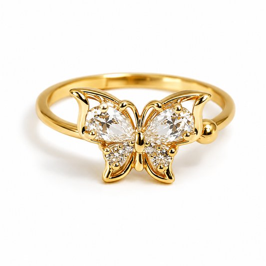 Butterfly Diamond Ring