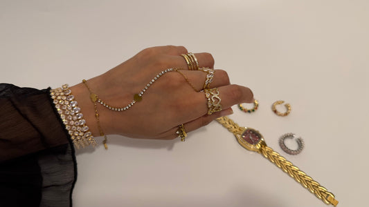 Handchain Heart Crystal Shaped