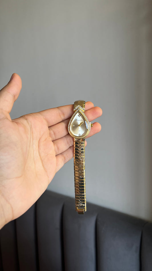 Golden Teardrop Watch