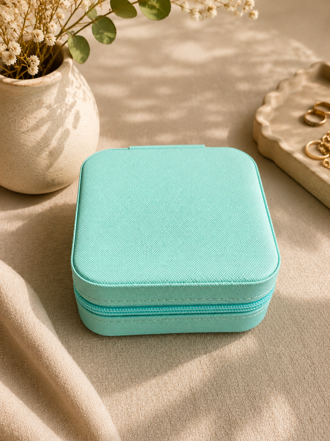 Rose Aura Travel Jewelry Organizer Box