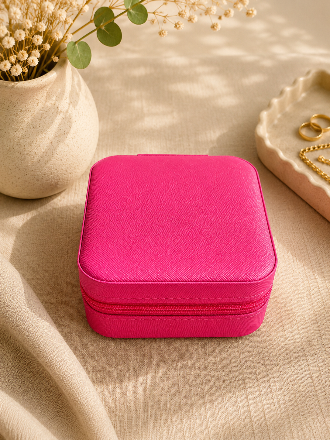Rose Aura Travel Jewelry Organizer Box