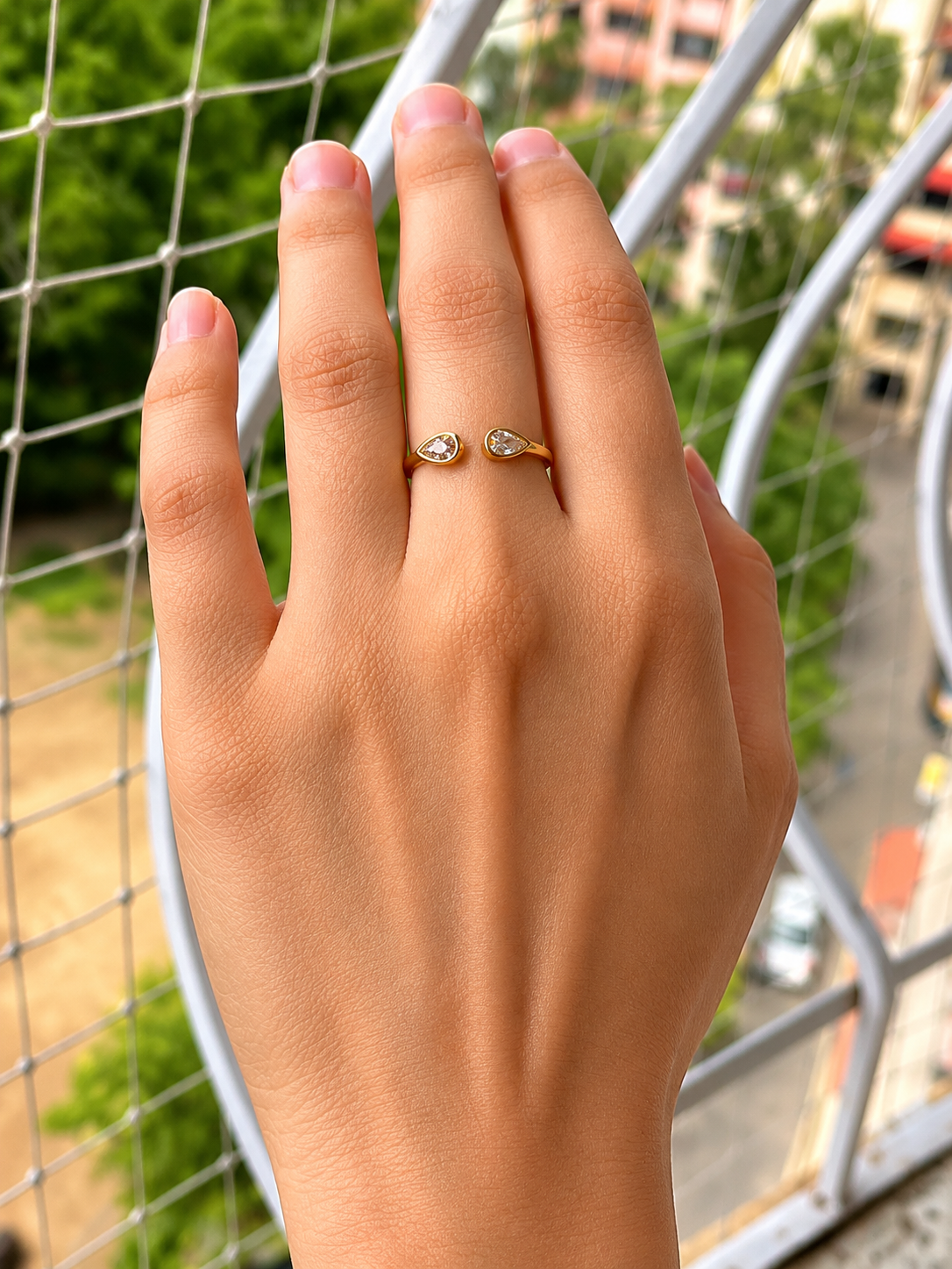Eternal Drop Open Ring
